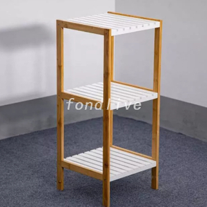 Étagère de rangement moderne en bambou pour salle de bain