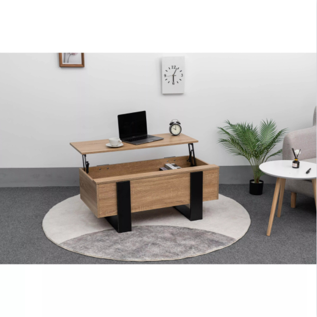 table basse de couleur marron